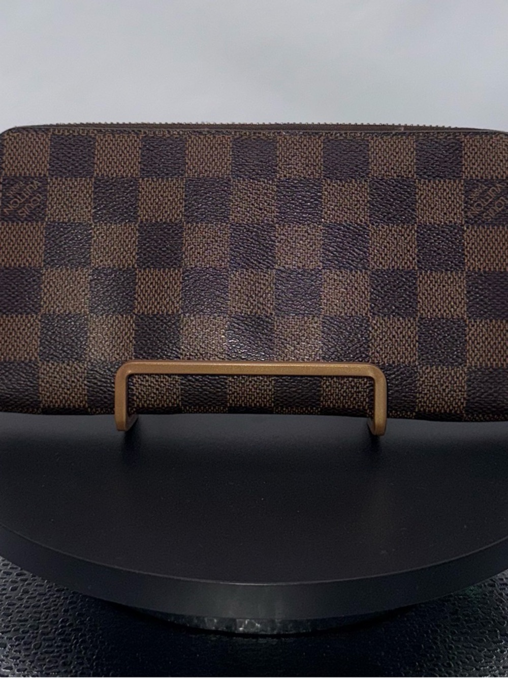 Louis Vuitton Damier Ebene zip around wallet